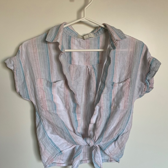 Pastel Tie-up CropTop - Picture 1 of 3